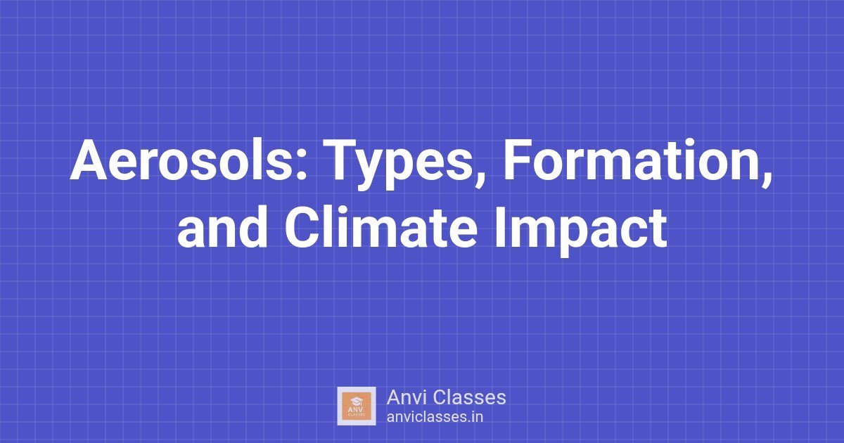 Aerosols: Types, Formation, and Climate Impact