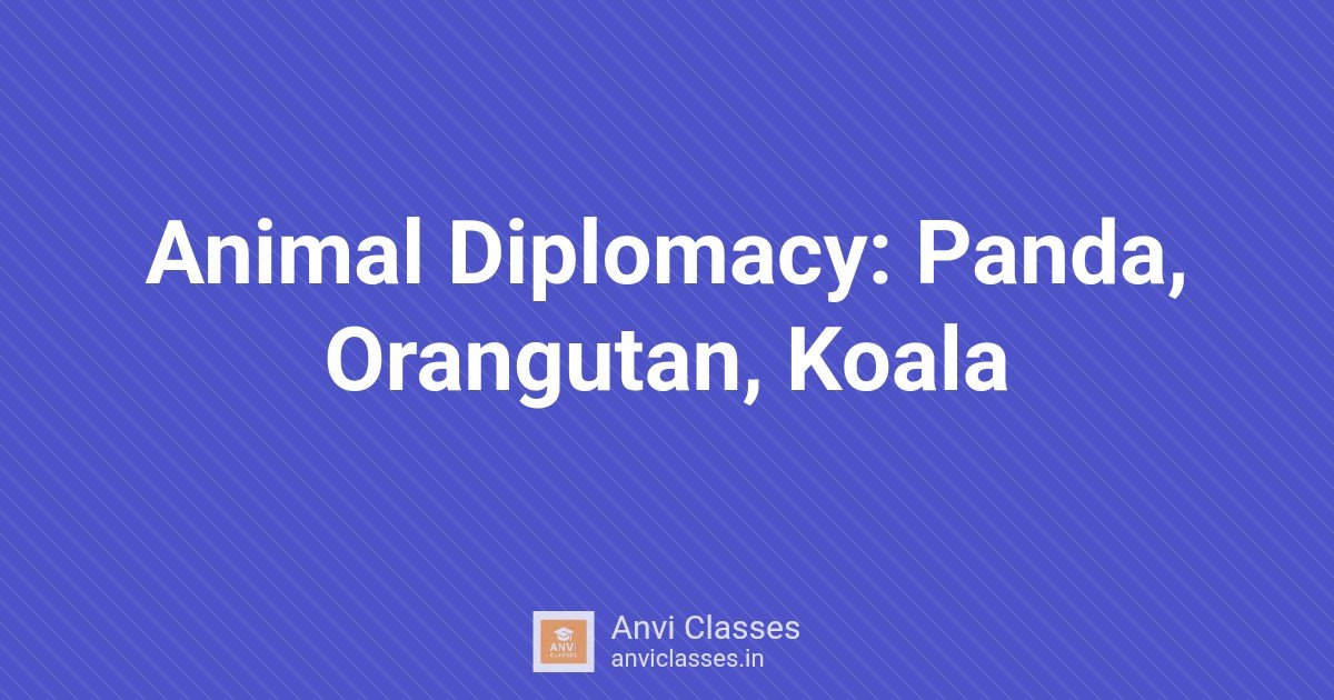 Animal Diplomacy: Panda, Orangutan, Koala