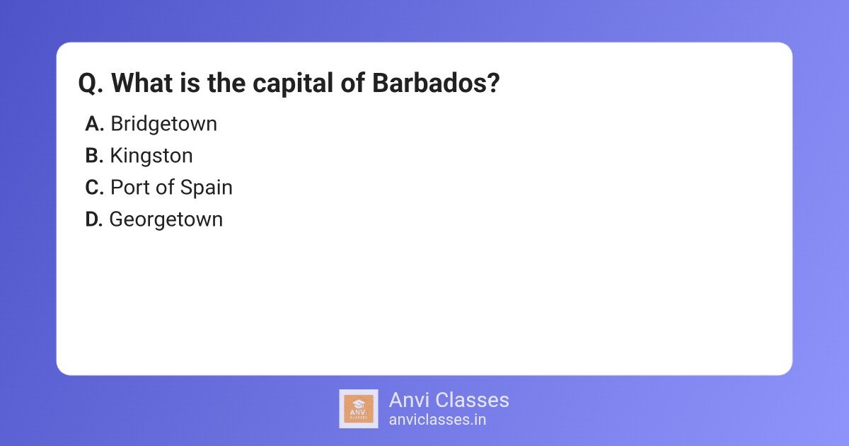 Capital of Barbados: Bridgetown
