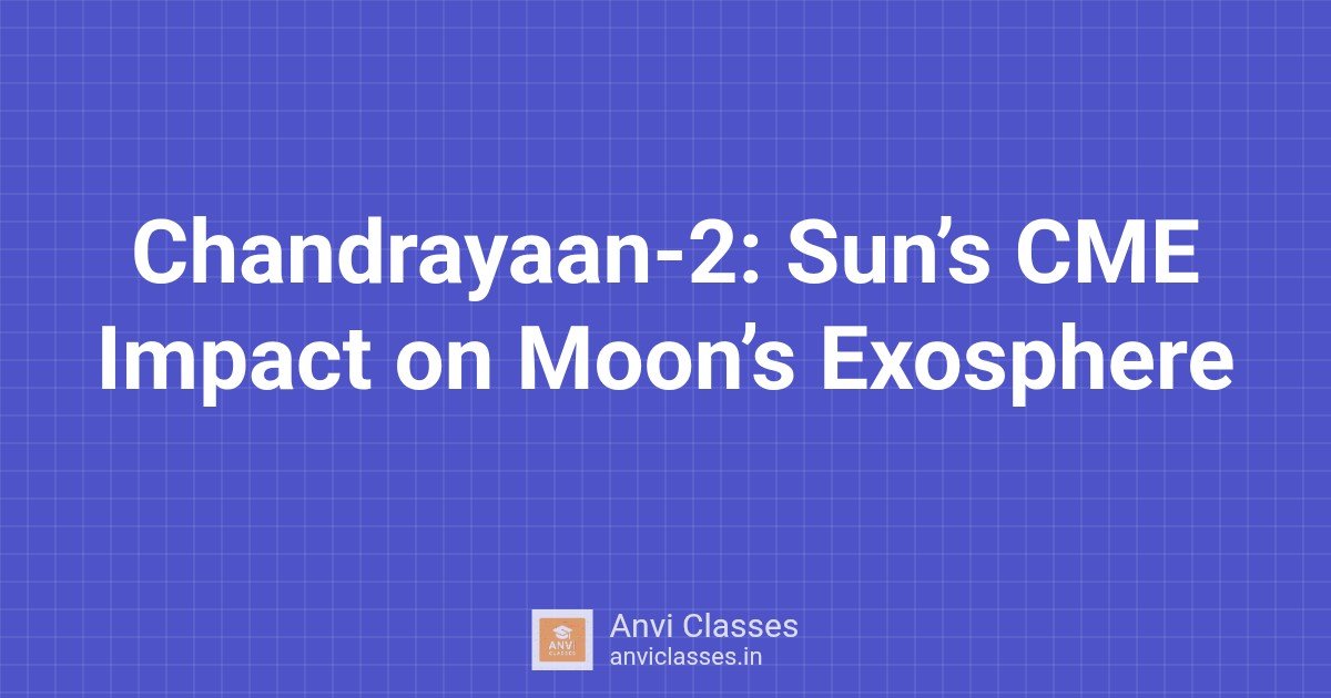Chandrayaan-2: Sun’s CME Impact on Moon’s Exosphere