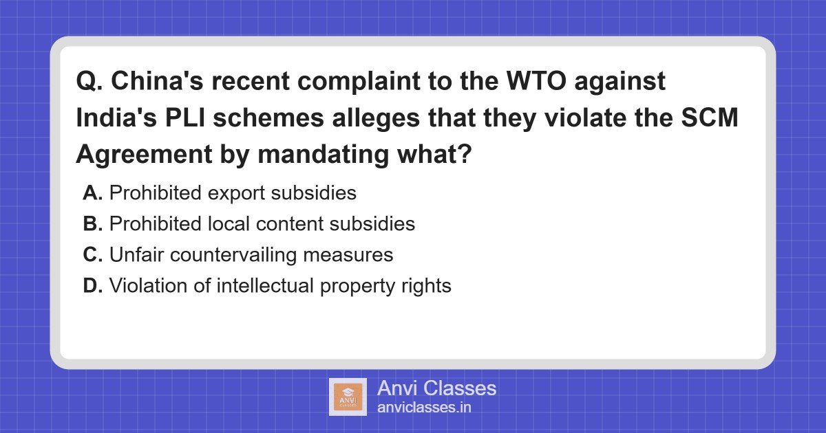 China WTO Complaint: India PLI & Local Content