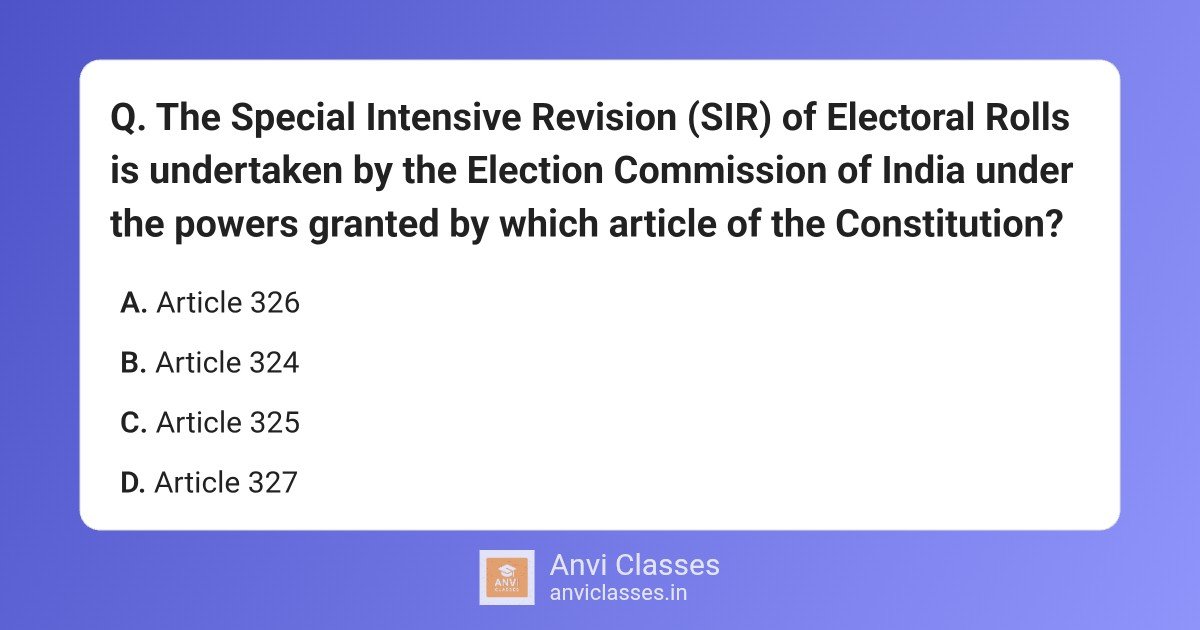 ECI Electoral Roll Revision & Article 324 Powers