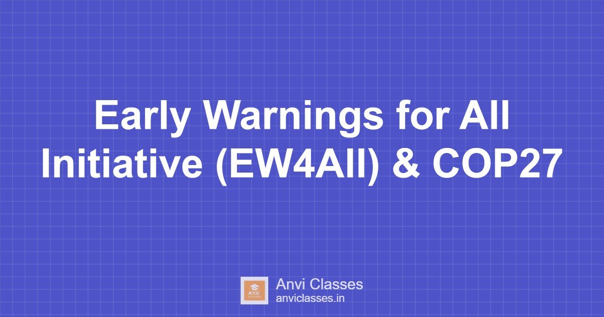 Early Warnings for All Initiative (EW4All) & COP27