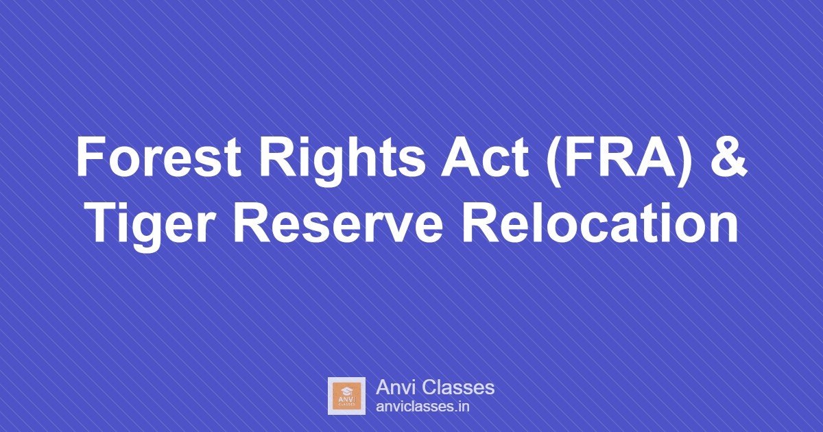 Forest Rights Act (FRA) & Tiger Reserve Relocation