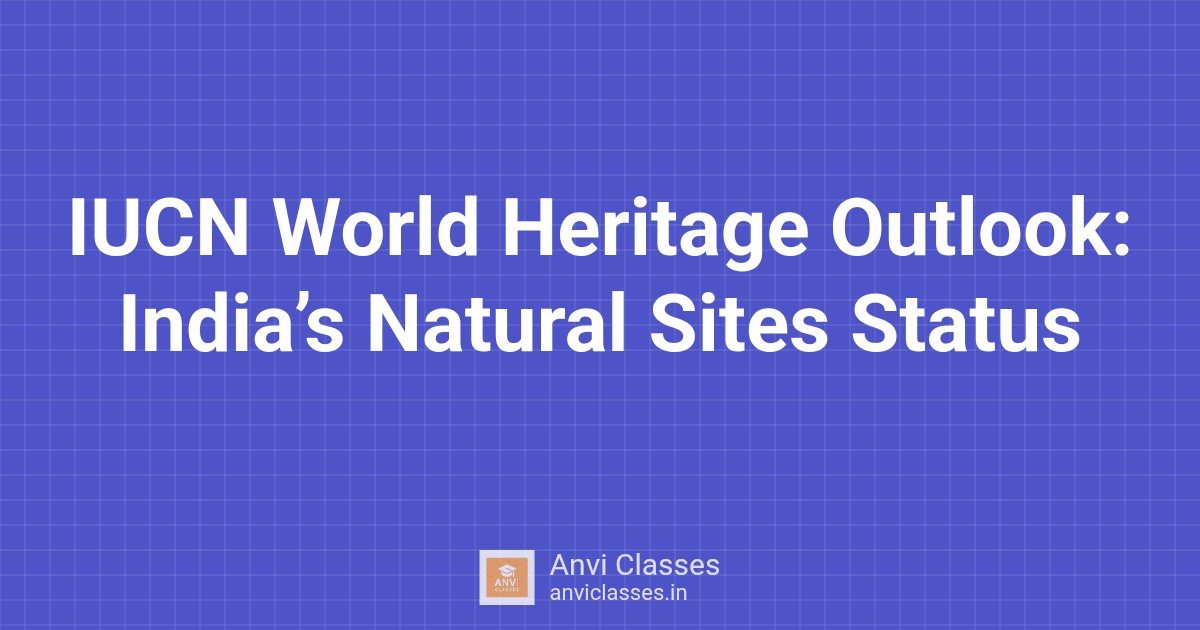 IUCN World Heritage Outlook: India’s Natural Sites Status