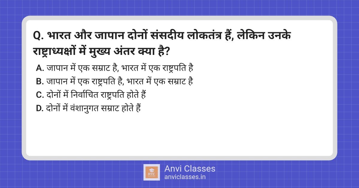 India vs. Japan: Heads of State & Democracy