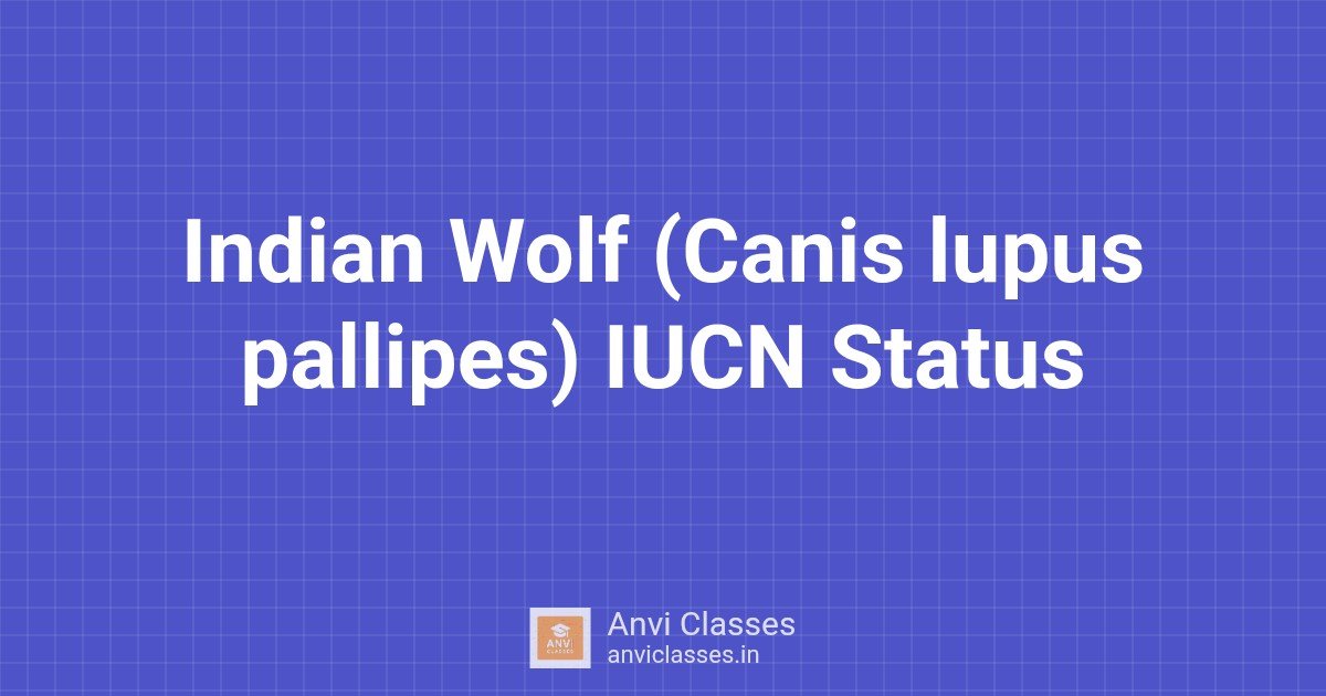 Indian Wolf (Canis lupus pallipes) IUCN Status