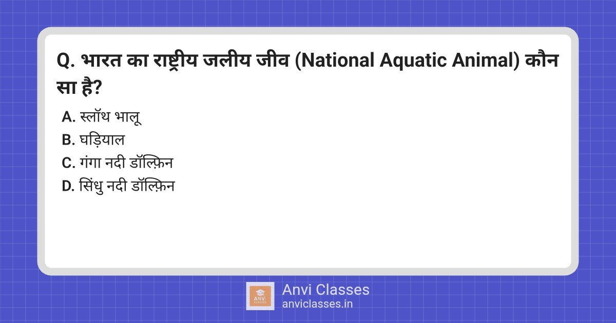 India’s National Aquatic Animal & Conservation Efforts
