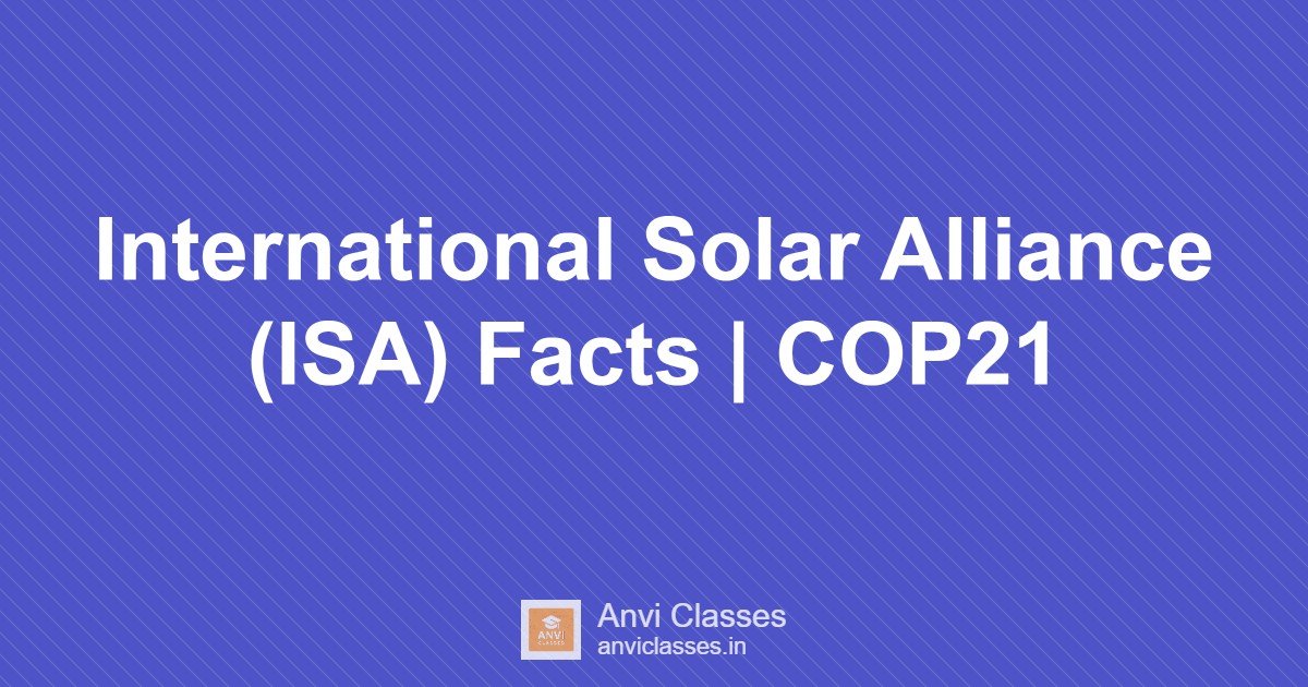 International Solar Alliance (ISA) Facts | COP21