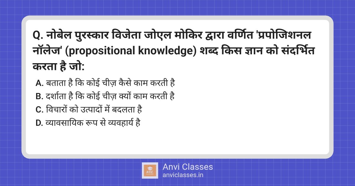 Joel Mokyr’s Propositional Knowledge Definition