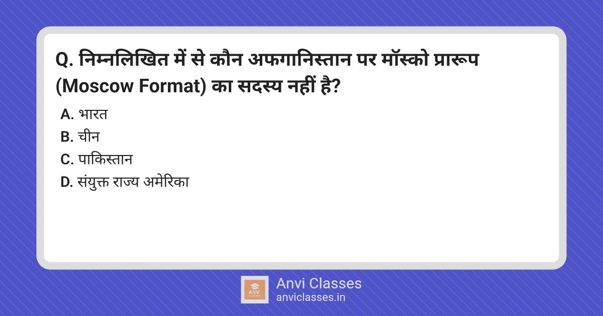 Moscow Format on Afghanistan: Non-Member Countries