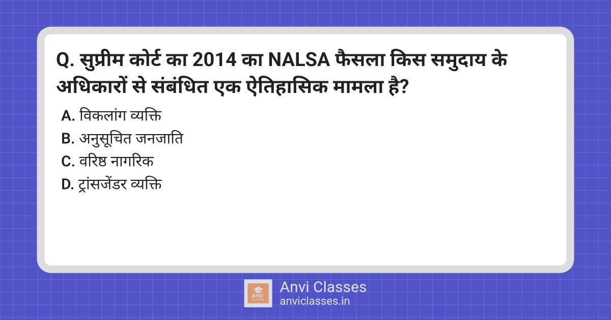NALSA 2014 Judgment: Transgender Rights