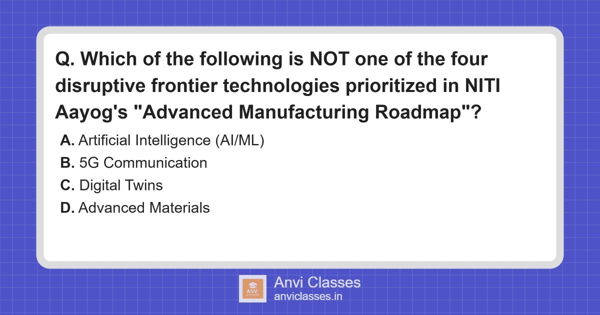 NITI Aayog Advanced Manufacturing Roadmap Technologies