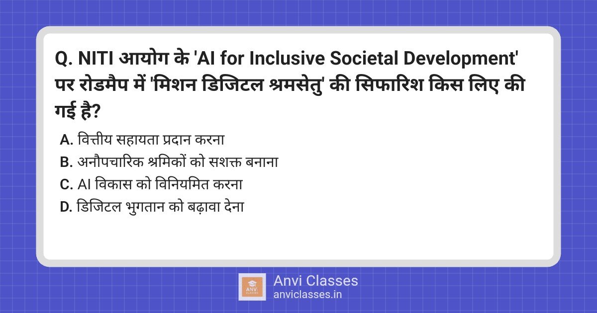 NITI Aayog’s Mission Digital ShramSetu & AI