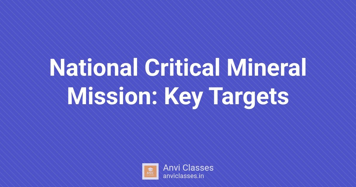 National Critical Mineral Mission: Key Targets