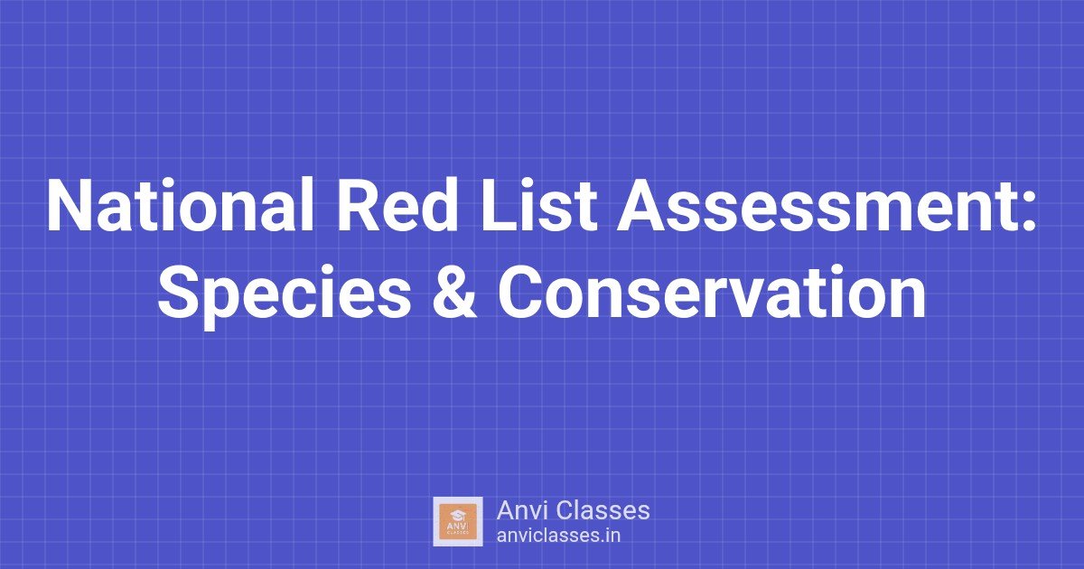 National Red List Assessment: Species & Conservation