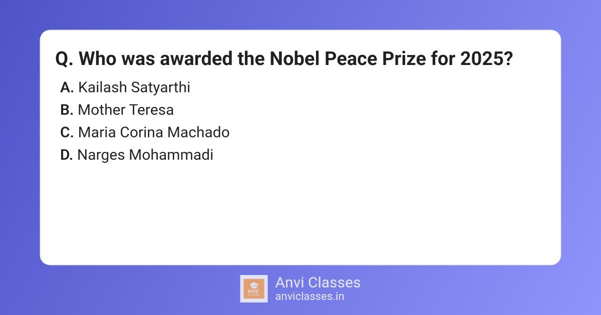 Nobel Peace Prize 2025: Maria Corina Machado