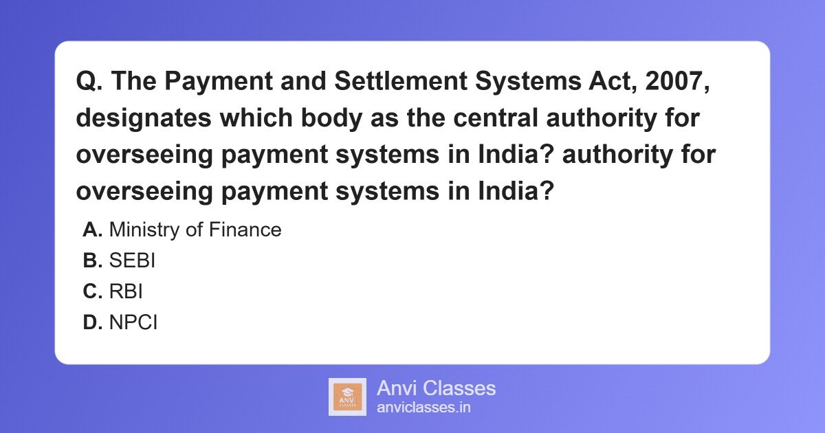 RBI’s Role in India’s Payment Systems Act 2007