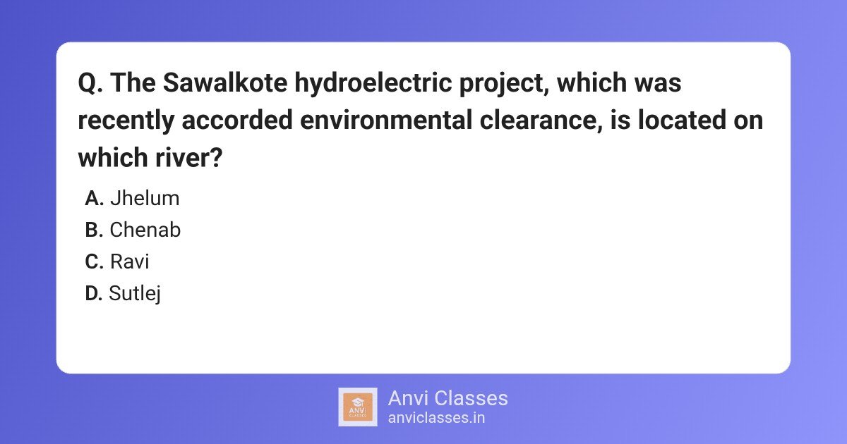 Sawalkote Hydroelectric Project: Chenab River Location