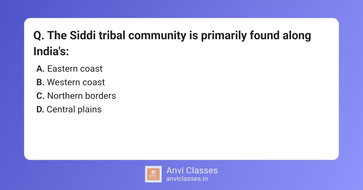 Siddi Tribe Location: India’s Western Coast