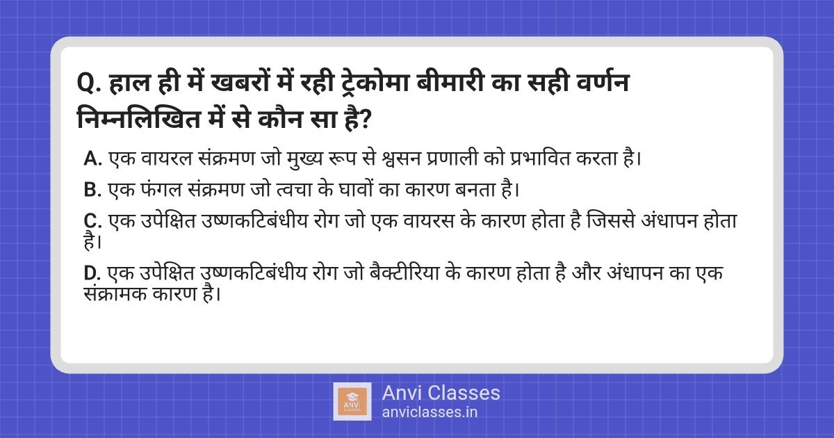 Trachoma: Bacterial Neglected Tropical Eye Disease
