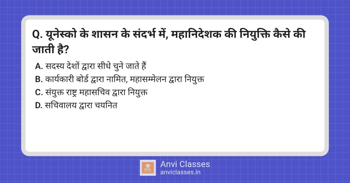 UNESCO Director-General Appointment Process & Governance