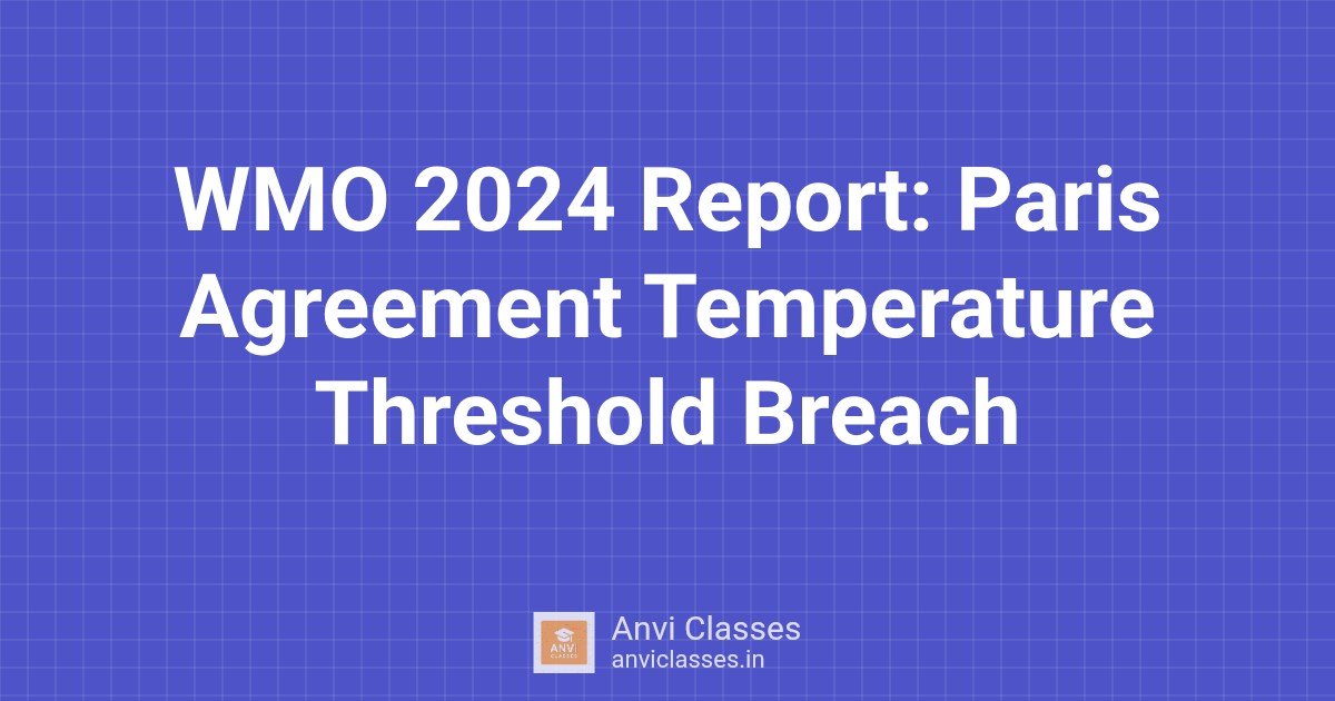 WMO 2024 Report: Paris Agreement Temperature Threshold Breach