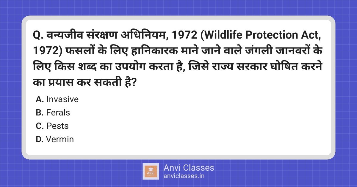 Wildlife Act 1972: Defining Vermin