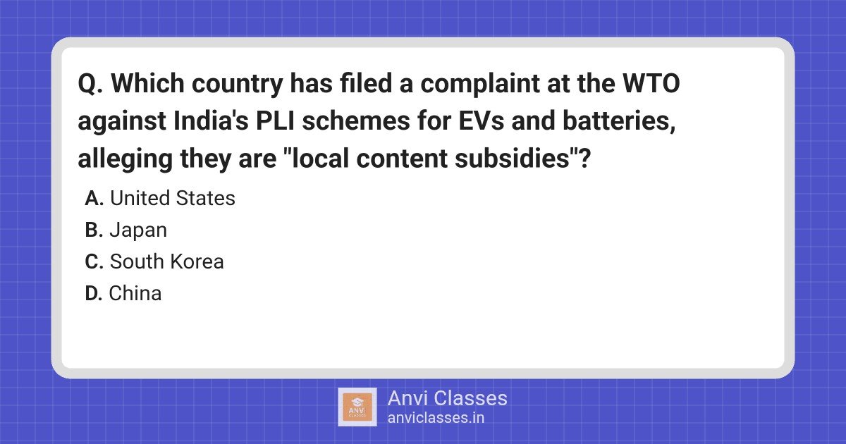 WTO Complaint: China vs India’s EV PLI Schemes