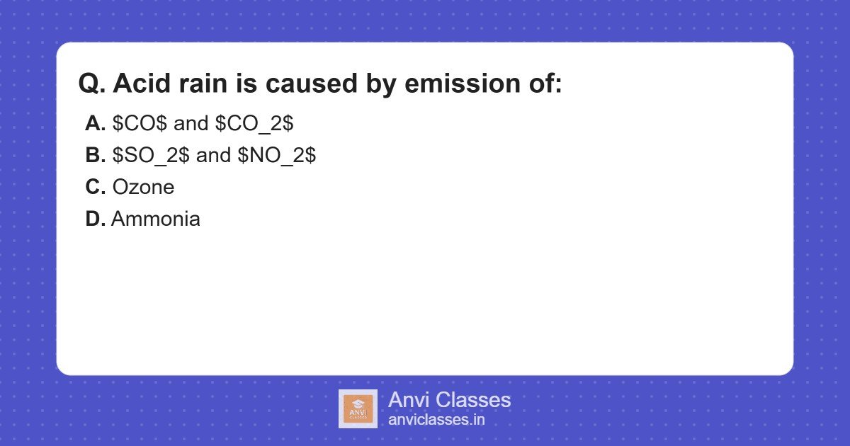 Acid Rain Causes: SO2 and NO2 Emissions