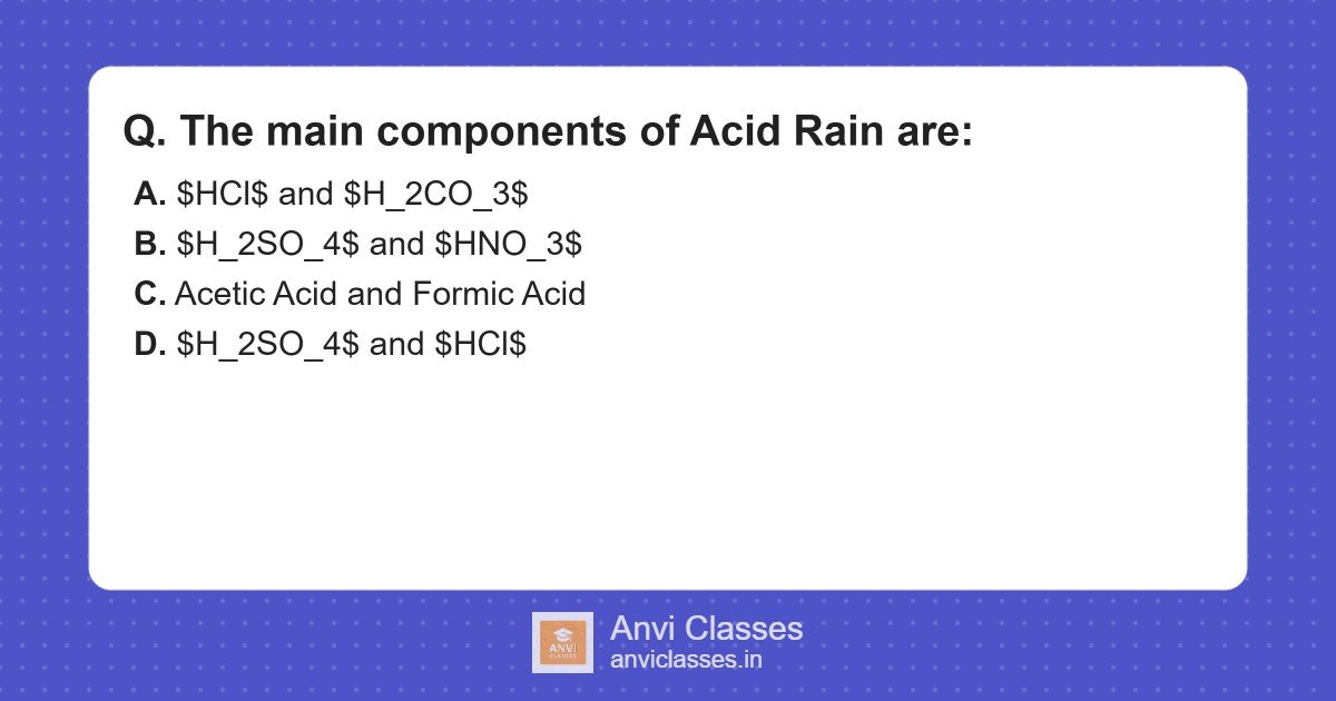 Acid Rain Components: Sulfuric and Nitric Acid
