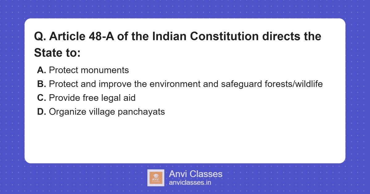 Article 48-A of Indian Constitution on Environment