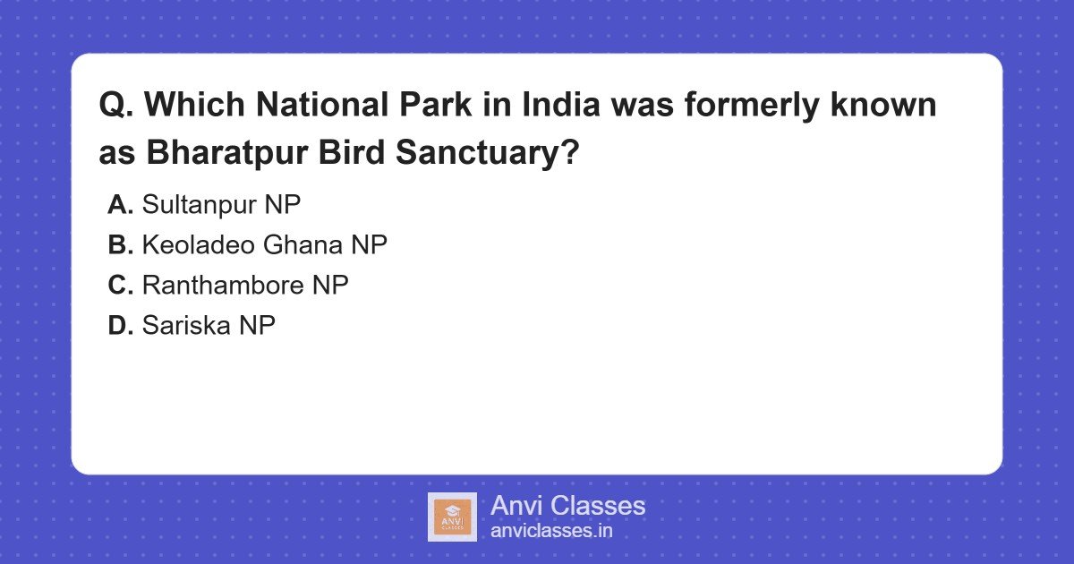 Bharatpur Bird Sanctuary Renamed National Park
