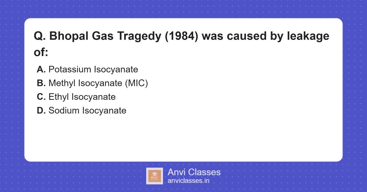 Bhopal Gas Tragedy Chemical