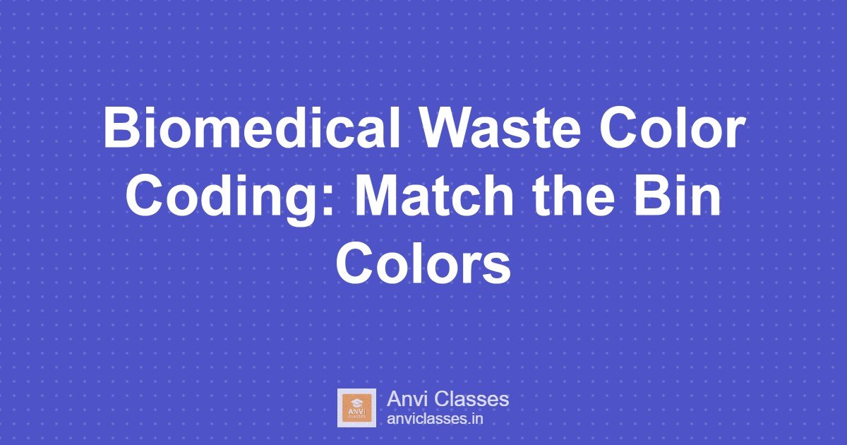 Biomedical Waste Color Coding: Match the Bin Colors