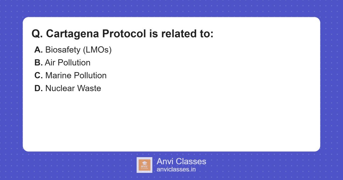 Cartagena Protocol and Biosafety (LMOs)