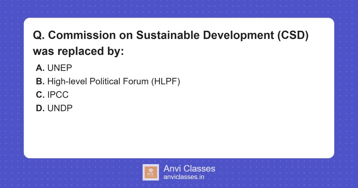 Commission on Sustainable Development Replacement
