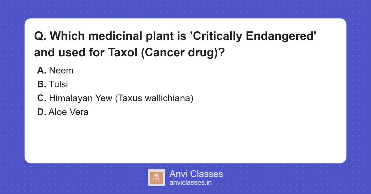 Critically Endangered Plant for Taxol