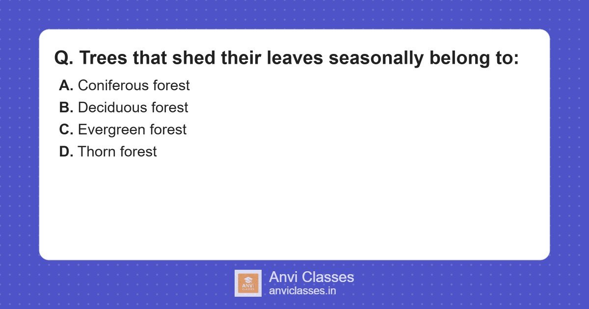 Deciduous Forest: Seasonal Leaf Shedding