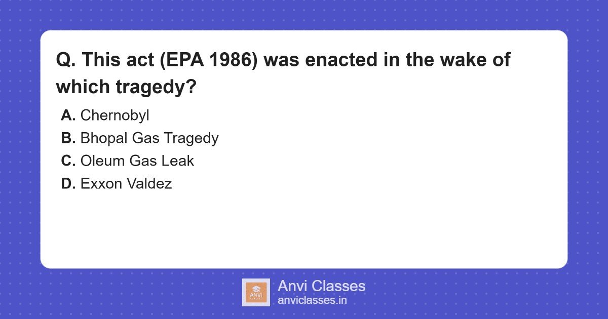 EPA 1986 and Bhopal Tragedy