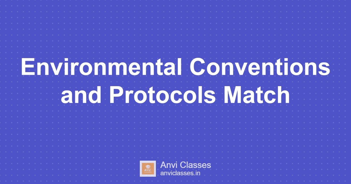 Environmental Conventions and Protocols Match