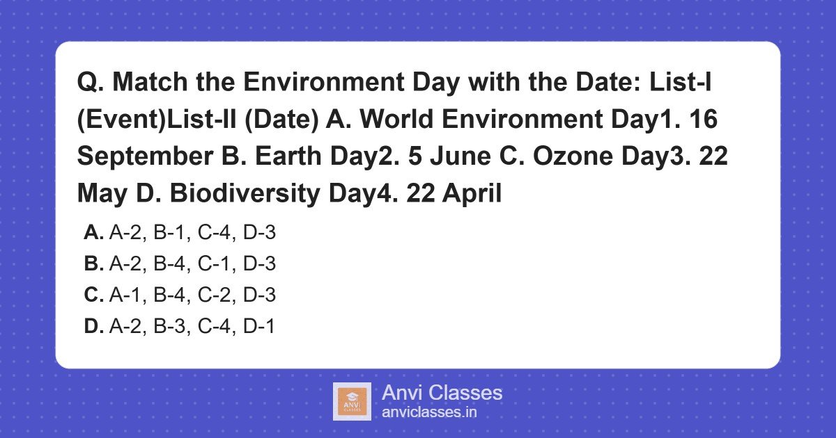 Environmental Days & Dates Match
