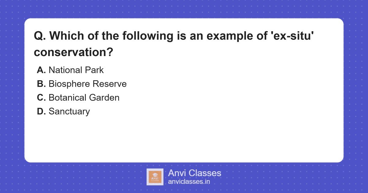 Ex-situ Conservation: Botanical Gardens