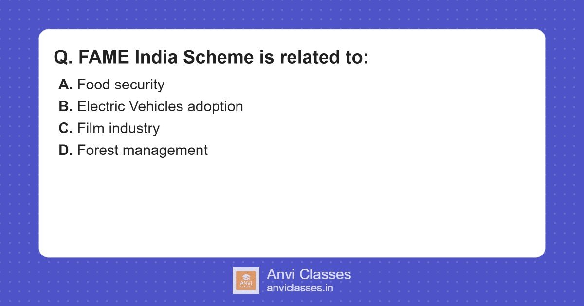 FAME India Scheme for Electric Vehicles