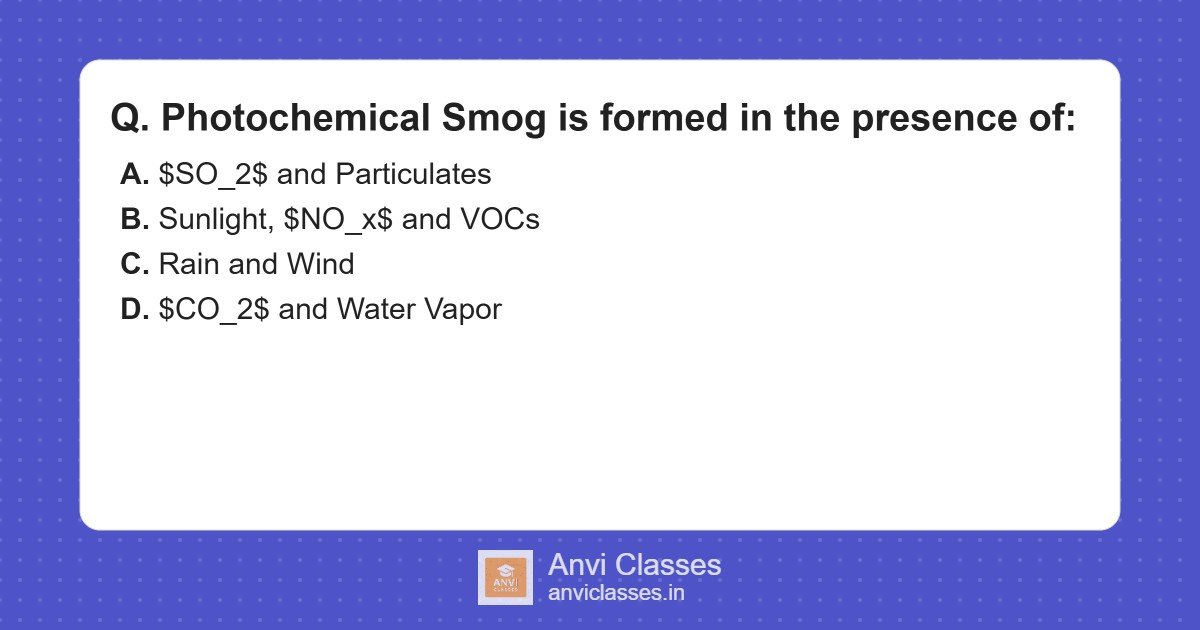 Formation of Photochemical Smog: Key Components