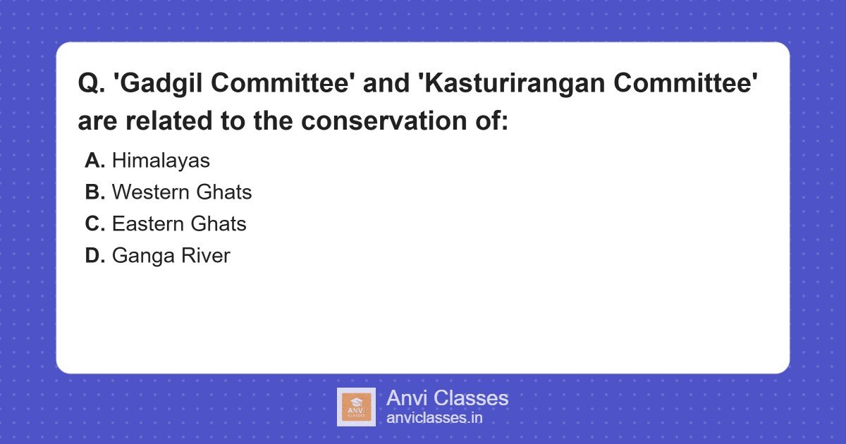Gadgil & Kasturirangan Committees: Western Ghats