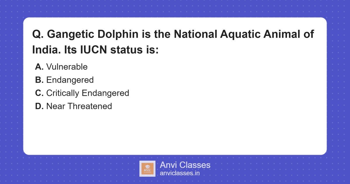 Gangetic Dolphin IUCN Status