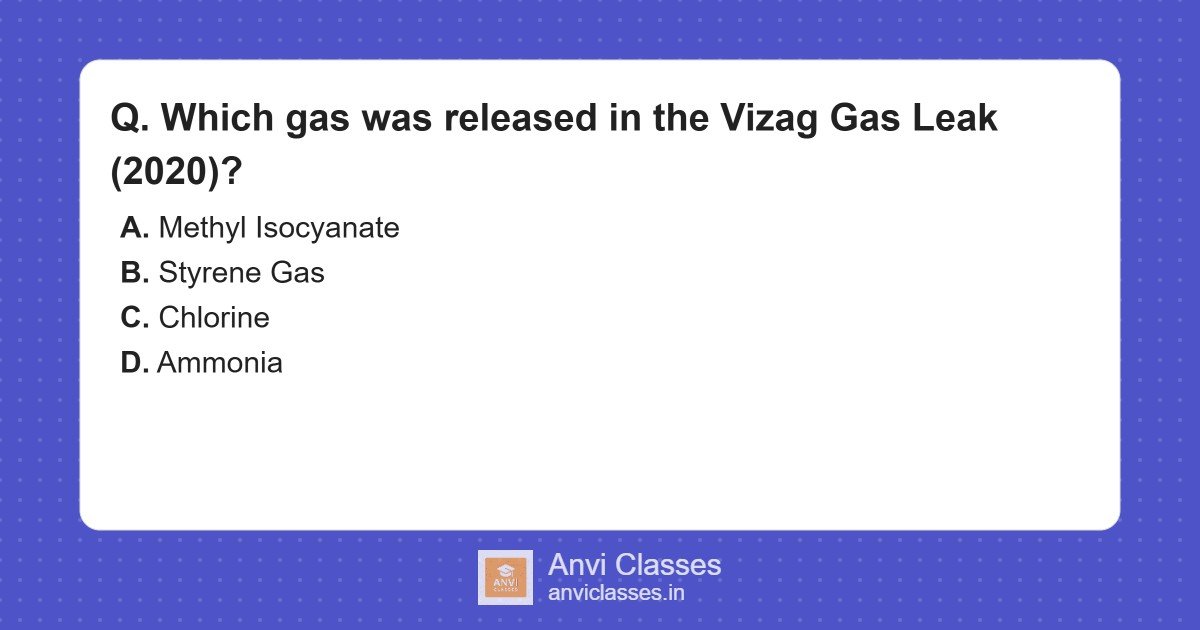Gas Released in Vizag Gas Leak 2020
