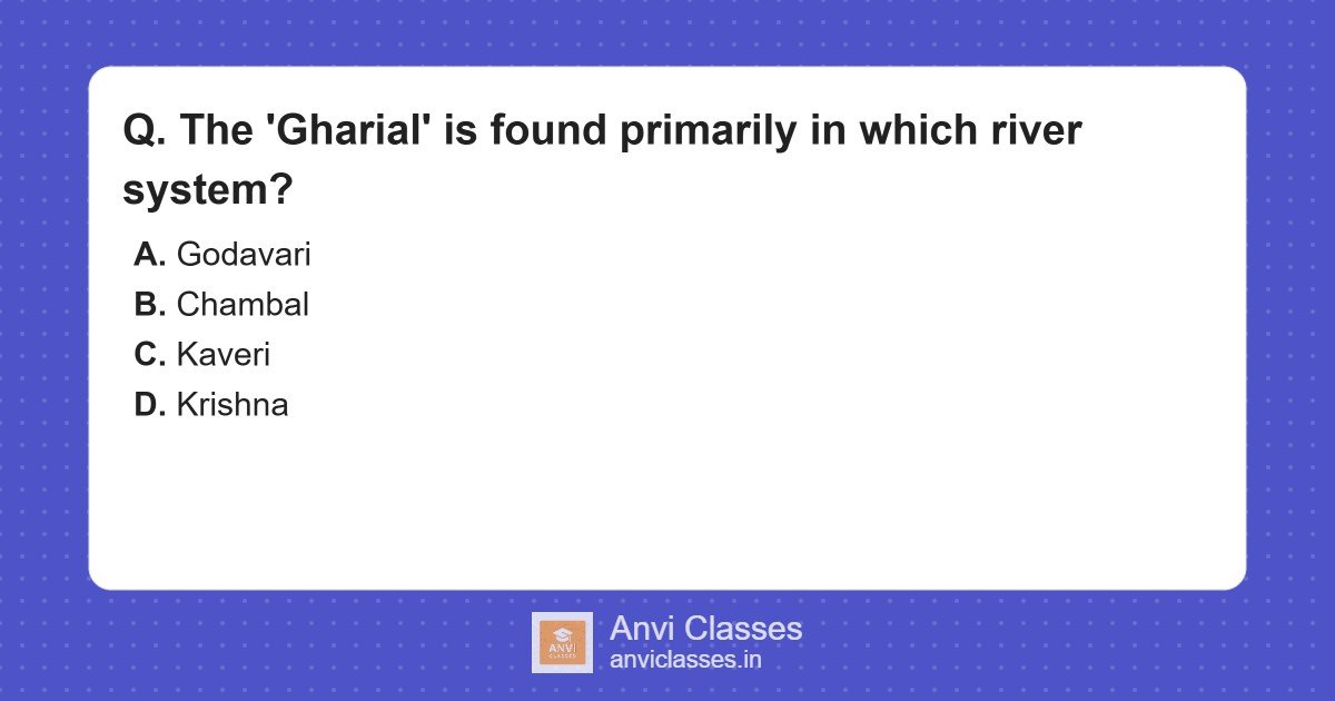 Gharial Primary River System Habitat