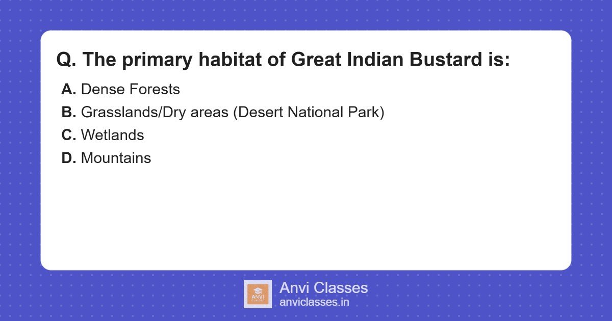 Great Indian Bustard Primary Habitat